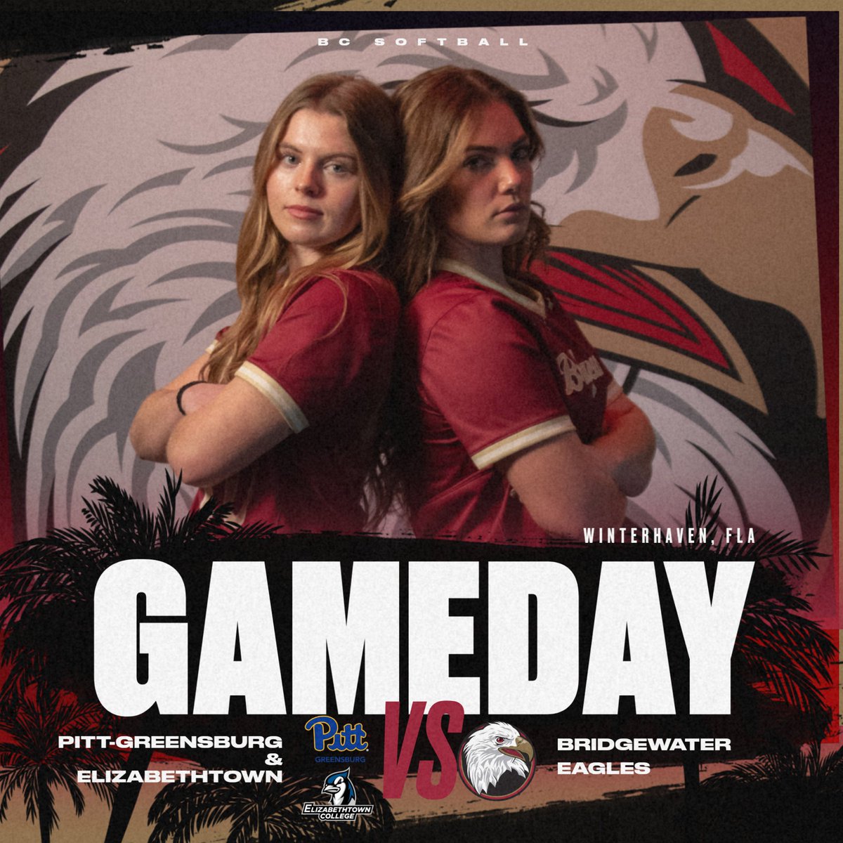 Bridgewater Eagles (@bcathletics) on Twitter photo GAMEDAY Two in Central Florida for <a href="/Bh2osoftball/">Bridgewater Softball</a>
๐ Pitt-Greensburg/Elizabethtown
โ๏ธ 9 AM/11:15 AM
๐ Winterhaven, Fla.
#BleedCrimson #GoForGold GAMEDAY Two in Central Florida for <a href="/Bh2osoftball/">Bridgewater Softball</a>
๐ Pitt-Greensburg/Elizabethtown
โ๏ธ 9 AM/11:15 AM
๐ Winterhaven, Fla.
#BleedCrimson #GoForGold