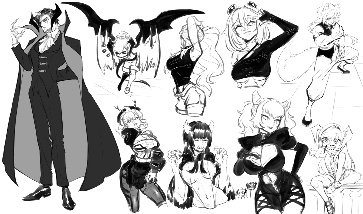 Wenas me puse a hacer dibujitos mientras veía directitos!
<a href="/Hao_soy_Tao/">Long Tao 🐺🔥</a> use tu OC para uno de ellos espero no te moleste, si esta muy bonito ヾ(≧▽≦*)o