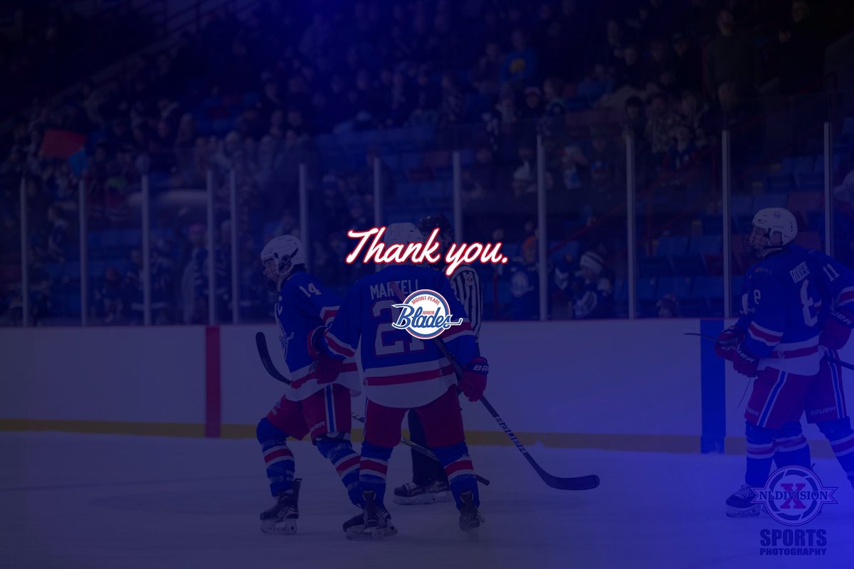 Thank you Blades fans, for all of your support in the 2024-25 season.

We can’t thank you enough for showing up game after game &amp; supporting our team.

Although the season didn’t end the way we wanted, we’re looking forward to next year.

See you at the rink this fall.

#GoBlades