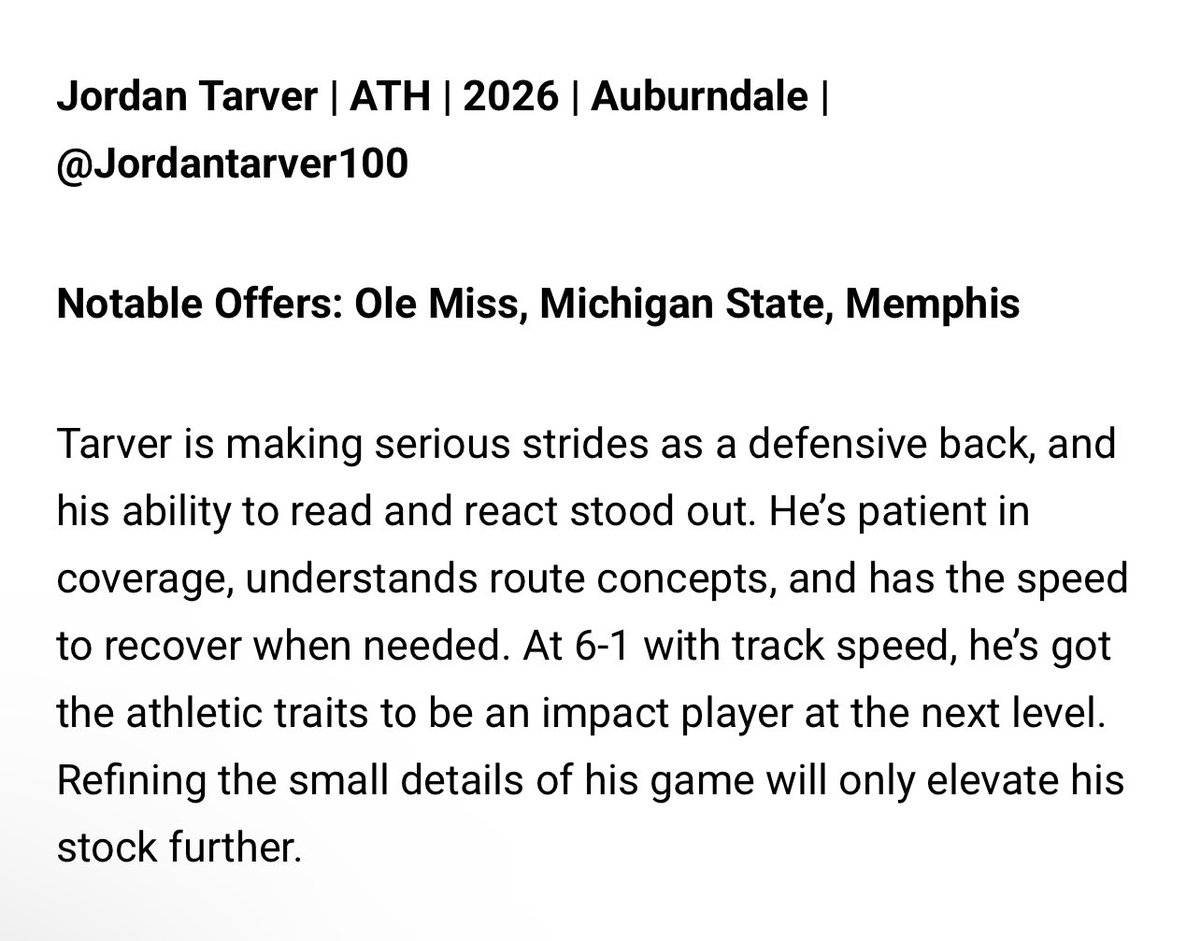 Appreciate the write up🙏🏾 #AGTG
<a href="/THEPLATFORMDR/">THE PLATFORM</a> <a href="/RealNews102/">Drew Johnson</a>
<a href="/PrepRedzoneFL/">Prep Redzone Florida</a> <a href="/larryblustein/">Blustein Recruiting</a> <a href="/Rebels247/">David Johnson</a>
<a href="/H2_Recruiting/">Hasani (H2) | Football Recruiting</a> <a href="/polk_way/">PolkWay</a> <a href="/coach_thamas66/">Coach Thomas</a>
<a href="/CoachAJBrooks/">AJ Brooks/CertifiedDawgs🙏🏾👨‍👩‍👧🐶🖤🩸🤞🏾</a> <a href="/adamgorney/">Adam Gorney</a> <a href="/Andrew_Ivins/">Andrew Ivins</a>