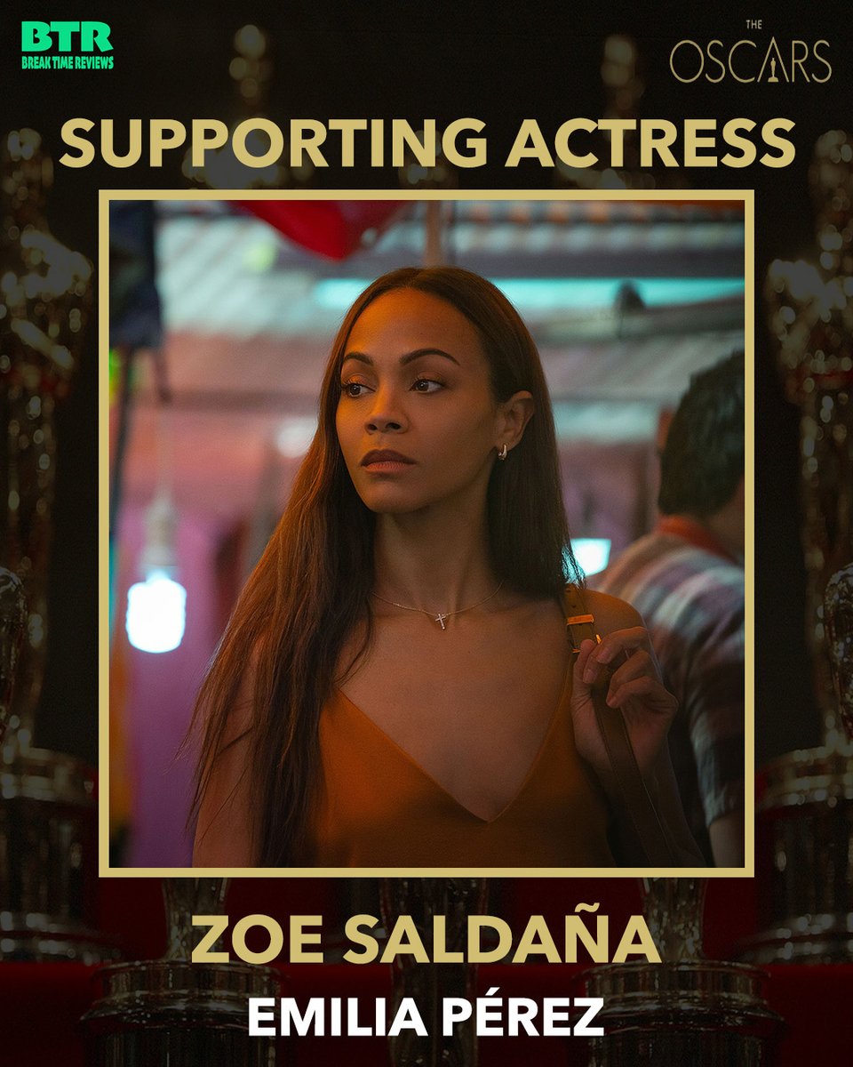 breaktimervws's tweet photo. SUPPORTING ACTRESS
Zoe Saldaña, EMILIA PÉREZ

#Oscars #Oscars2025 #Oscars97 #AcademyAwards #AcademyAwards2025 https://t.co/EMkLgQICa9