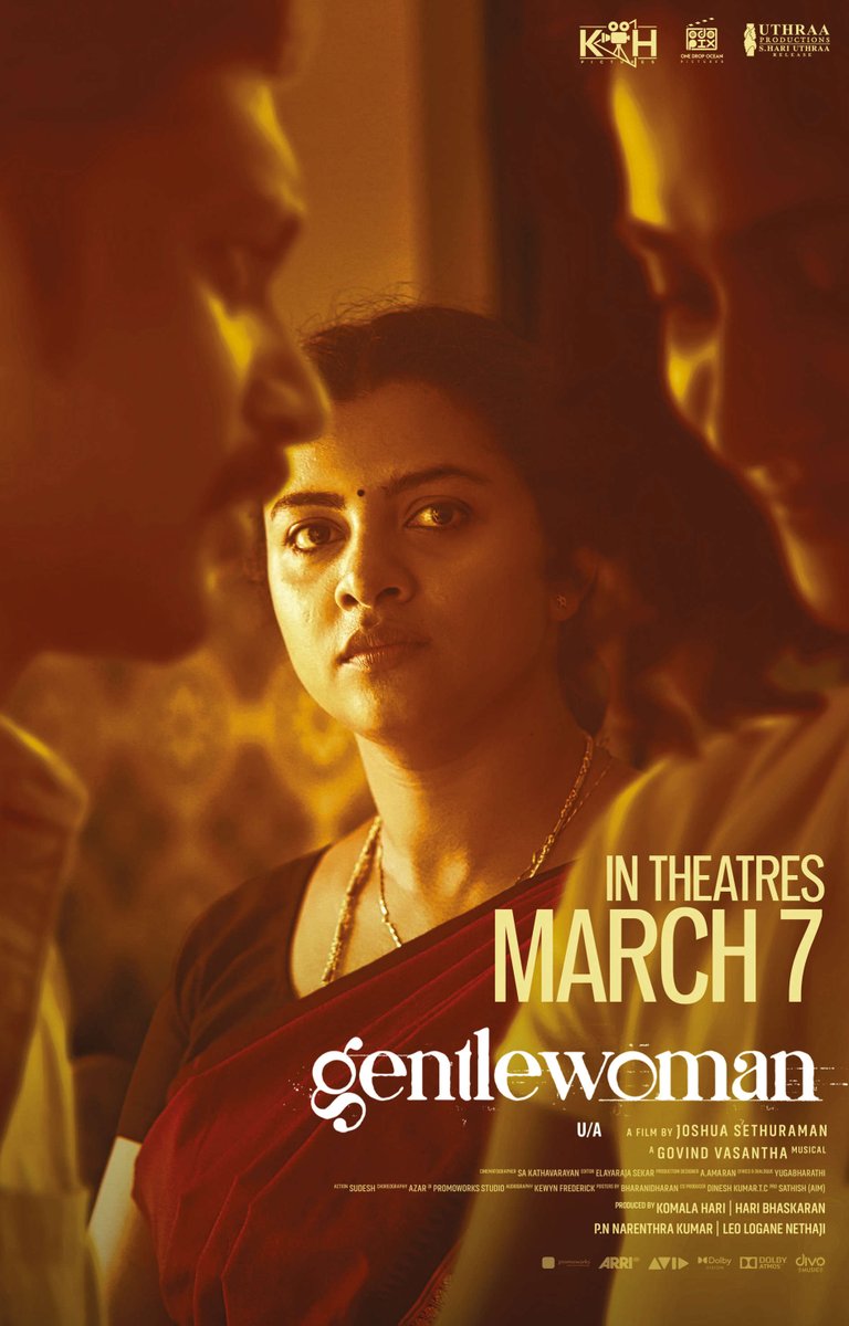 TamilCinemaInf1's tweet image. #Gentlewoman

#ReleaseUpdate

In theatres March 7

#tciTimeline #02Mar2025
#JoshuaSethuraman #Lijomol #GovindVasantha