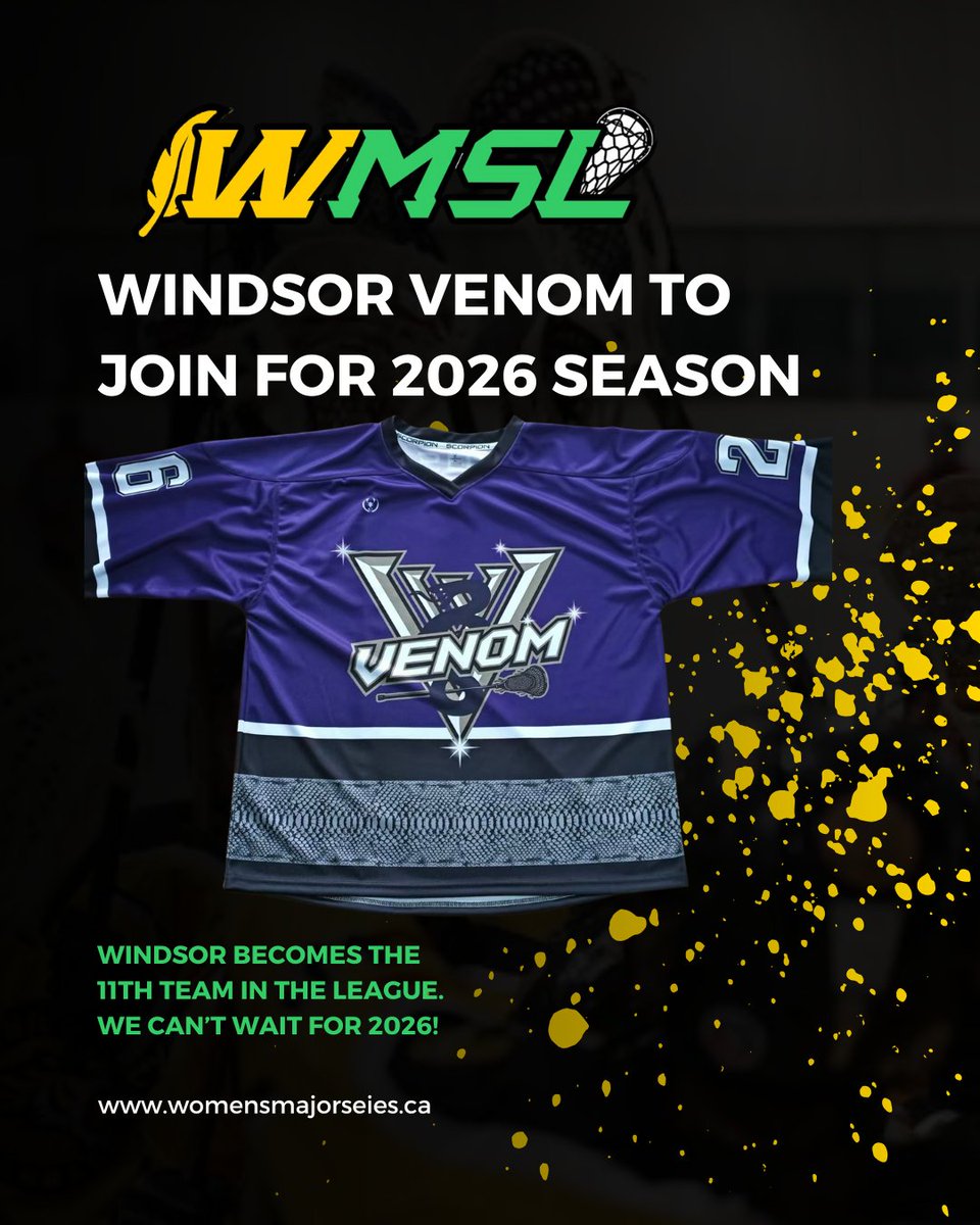 Welcome the Windsor Venom! We can't wait to have you join us in 2026 season.