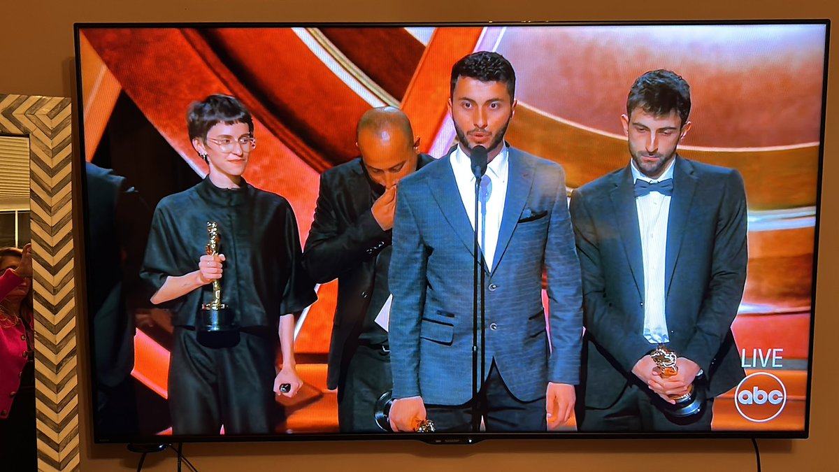 sarahleah1's tweet photo. NO OTHER LAND wins best documentary feature at Oscars! https://t.co/gBXq3mJjcr
