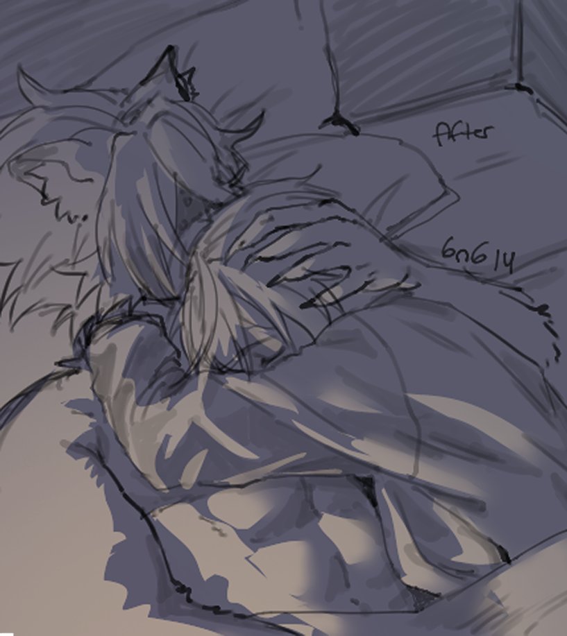 6n614's tweet photo. Ok, man these just kinda came out when doodling lycaonwise 
has to search up some dildos whihjc was wild but ahahah i always wanted to draw like knots and shit to this was great refs!
-xray NSFW
-belly bump/deformation
-knot/inhuman penis
#lycawise #lycaonwise https://t.co/XtvouhHJNt