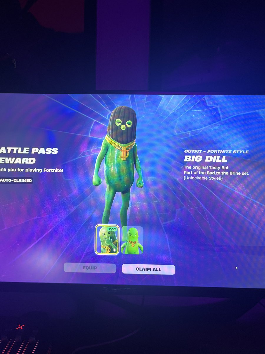 The prophecy is complete...I've unlocked the pickle skin. 🥒