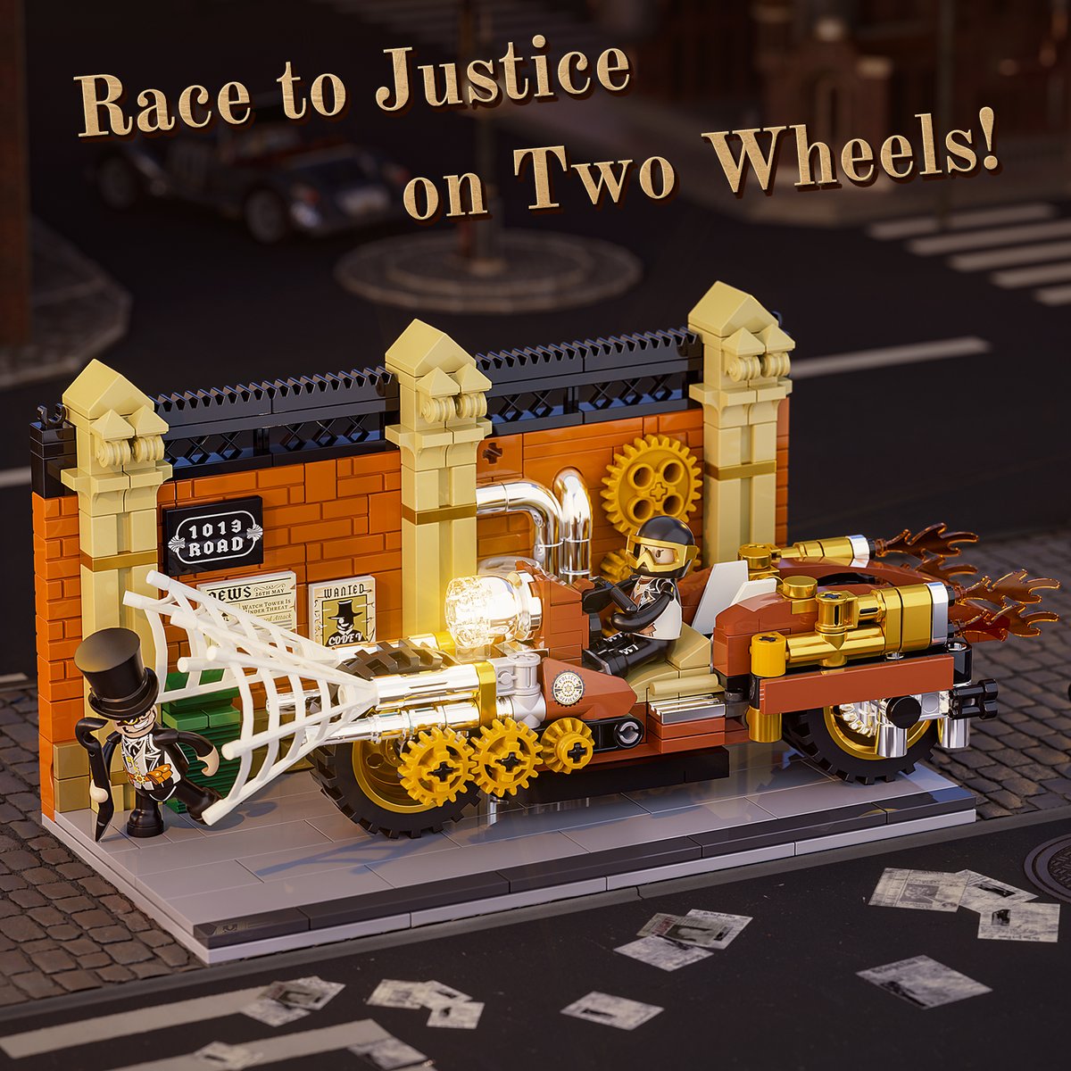 LUMIBRICKS_REAL's tweet image. Rev up and hit the streets in an adrenaline-fueled motorcycle chase that’ll leave your heart racing! 🏍️💨

#funwhole #bricks #toyblocks #lights #toys #steampunk #motorcycle #gear #victorianrra #industrialrevolution #moc #afol #afob