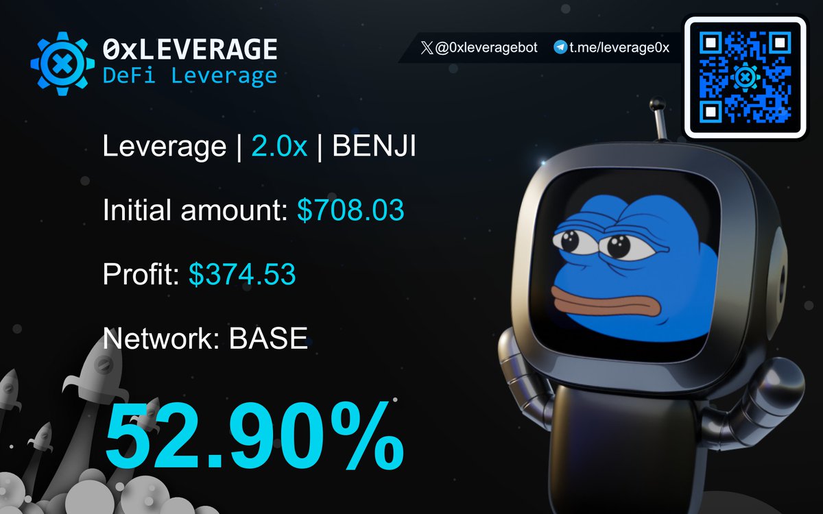 It was a rough couple weeks, and we aren't out of the deep-end yet, but the recent turnaround provided great entries for those willing to risk it!

#0XL x $BENJI 

Linktr.ee/0xleverage