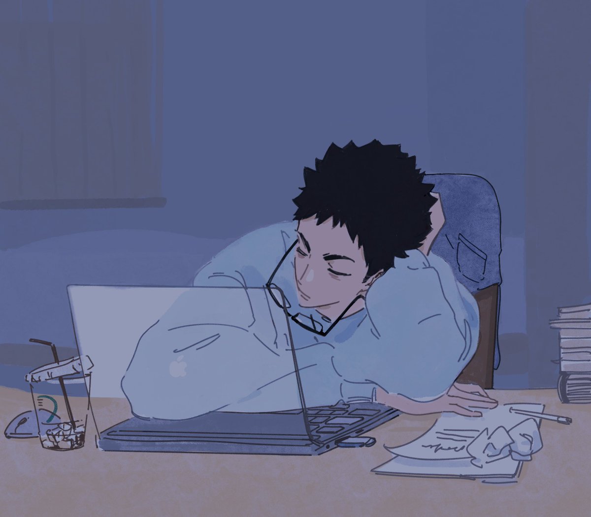 zoey_020121's tweet image. #oiiwa #及岩 #IWAIZUMI 
一个人上学的时候：