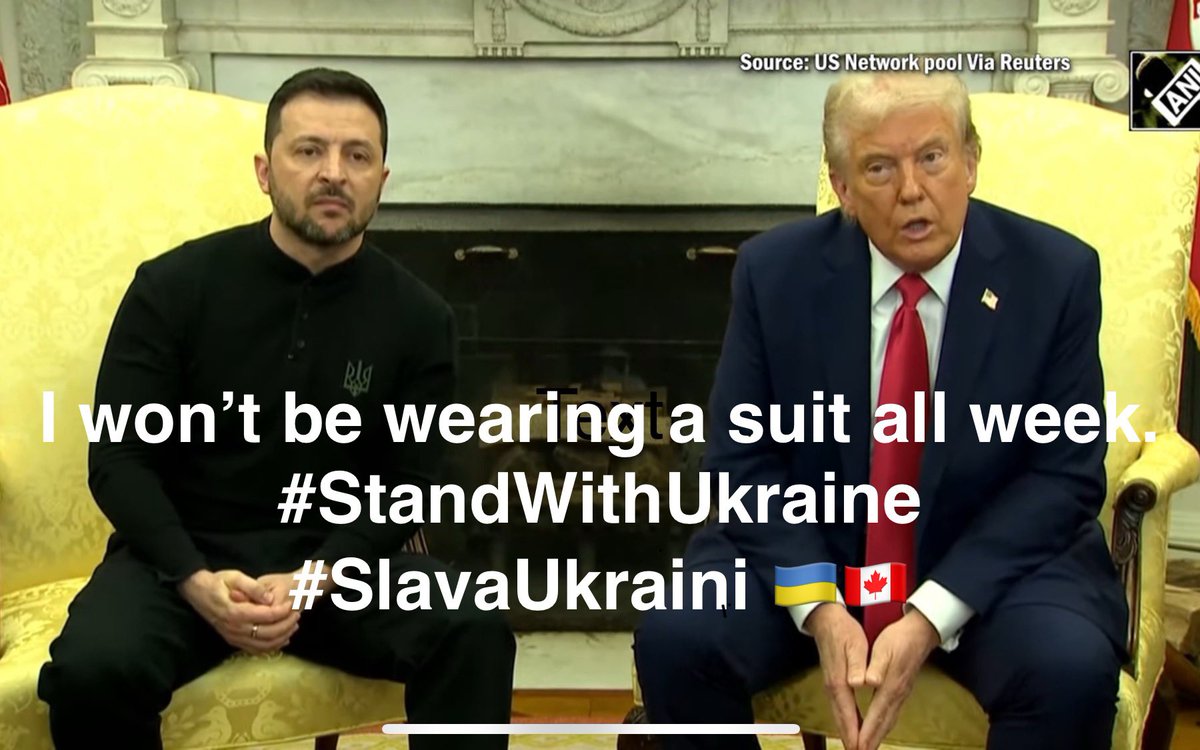 I won’t be wearing a suit all week.
#StandWithUkraine 
#slavaukraïni
🇺🇦🇨🇦