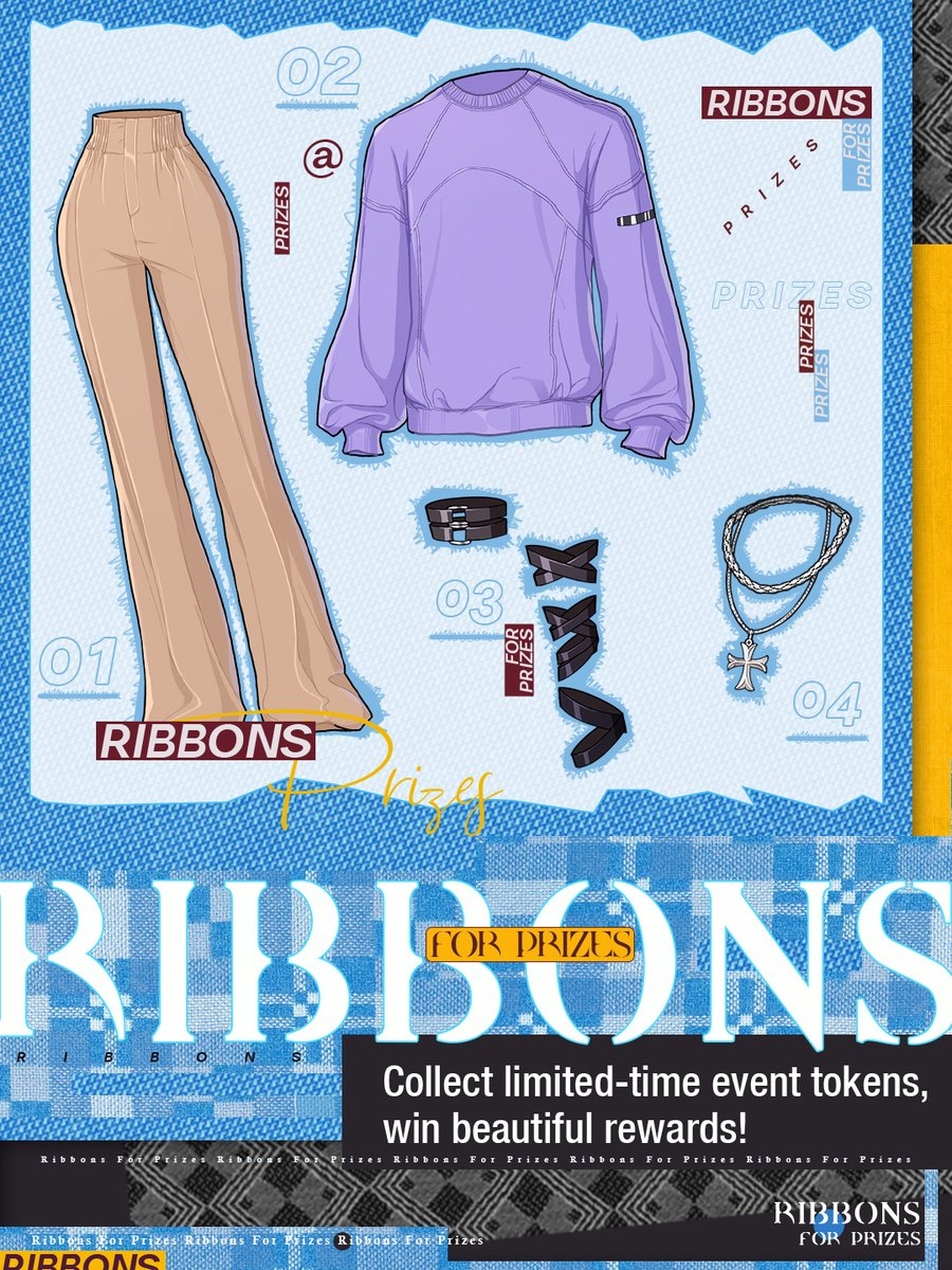 SuitU_JP's tweet image. 💝【ハントタスク】Ribbons For Prizes 

スタイリストの皆さんへ！  
チャンスを掴もう！タスクを完了して、リボンのように輝く限定アイテムを手に入れましょう～

⏰イベント期間: 03/07 - 03/13 17:00 

😘交換期間: 03/07 - 03/15 17:00 

#SuiU