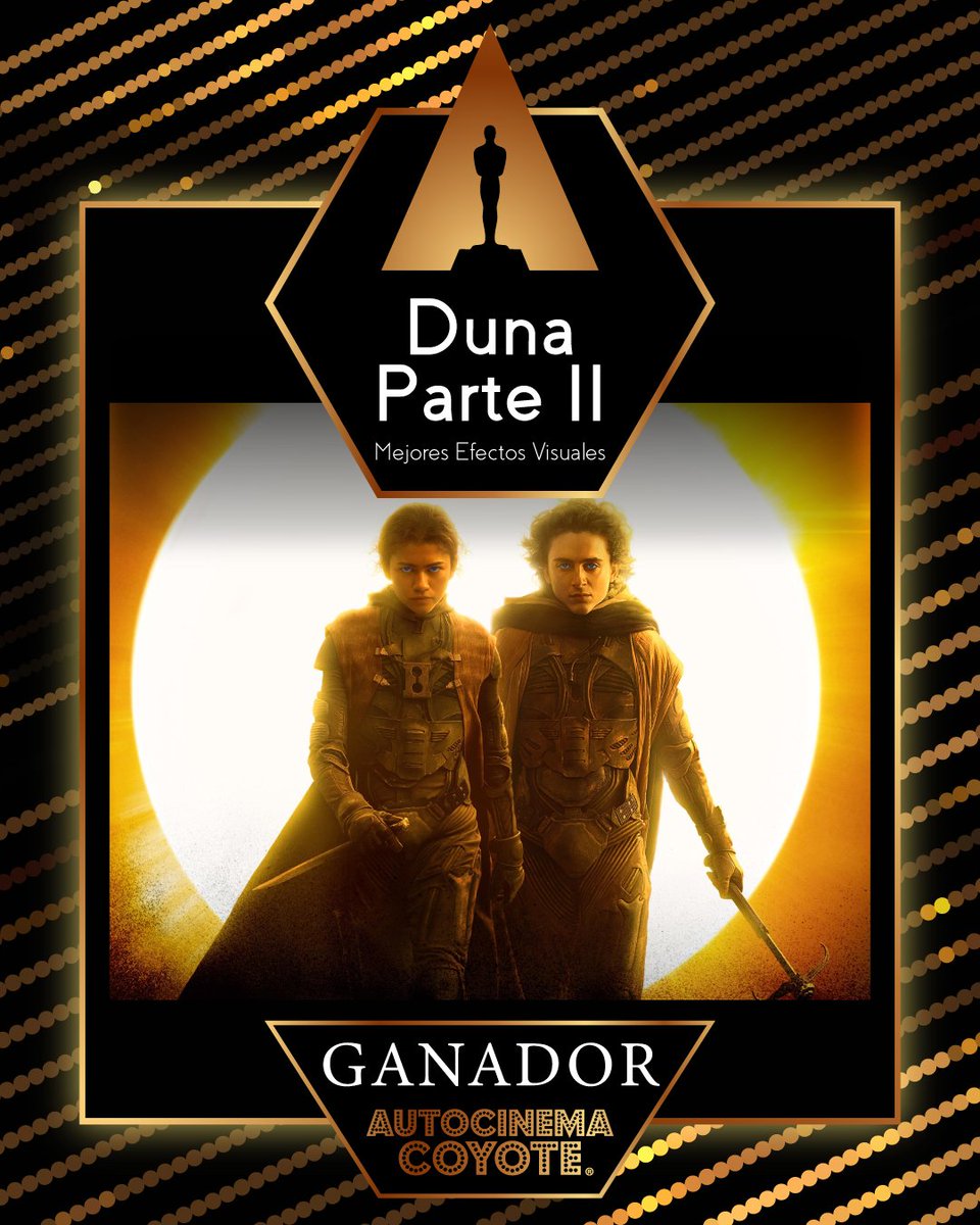 #DunePartTwo se lleva 2 galardones 🎬🏆 #Oscars2025