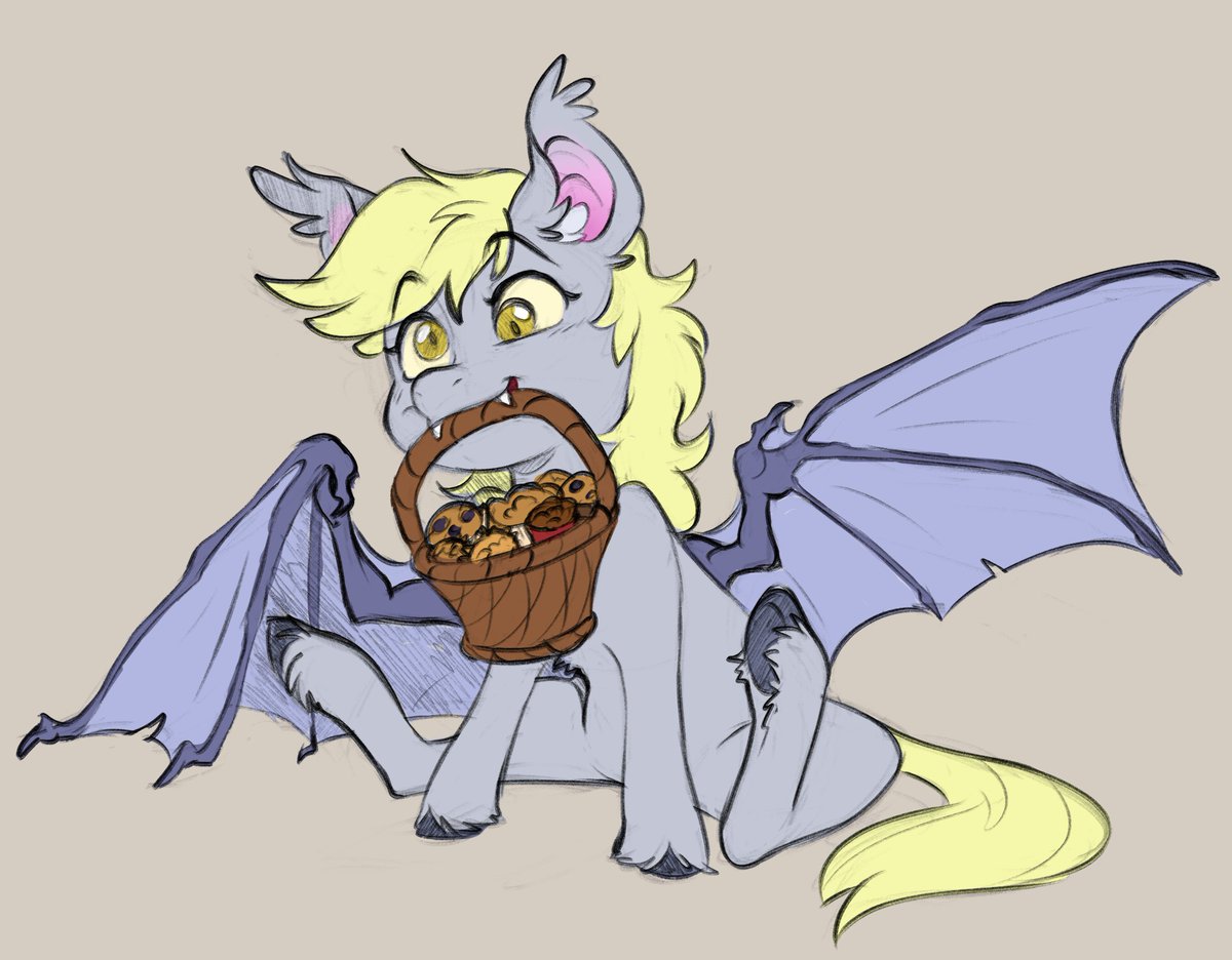 DoodleMarkyMark's tweet image. last doodle for the night and its a batpony derpy