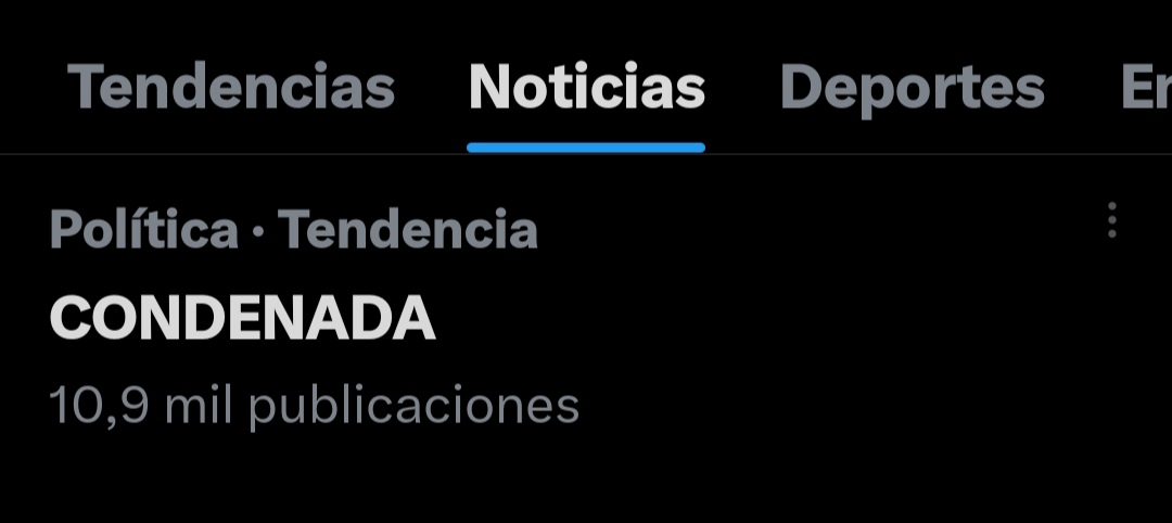 Ver ésta tendencia y ya saber a quién se refieren, a la única chorra condenada en libertad. La vieja.