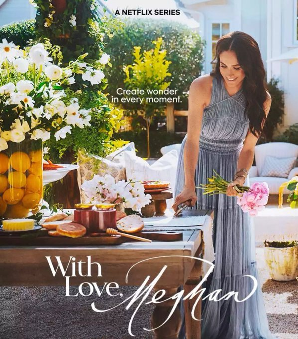 MeghanFamily's tweet photo. Coming to #Netflix, #WithLoveMeghan, #WithLoveMeghanOnNetflix March 4, 2025. Let's go!!! Let's celebrate love, food, laughter, fun, and joy.  #meghanmarkle, #princeharry,  #harryAndMeghan, @netflix https://t.co/vEVPQYlFK5