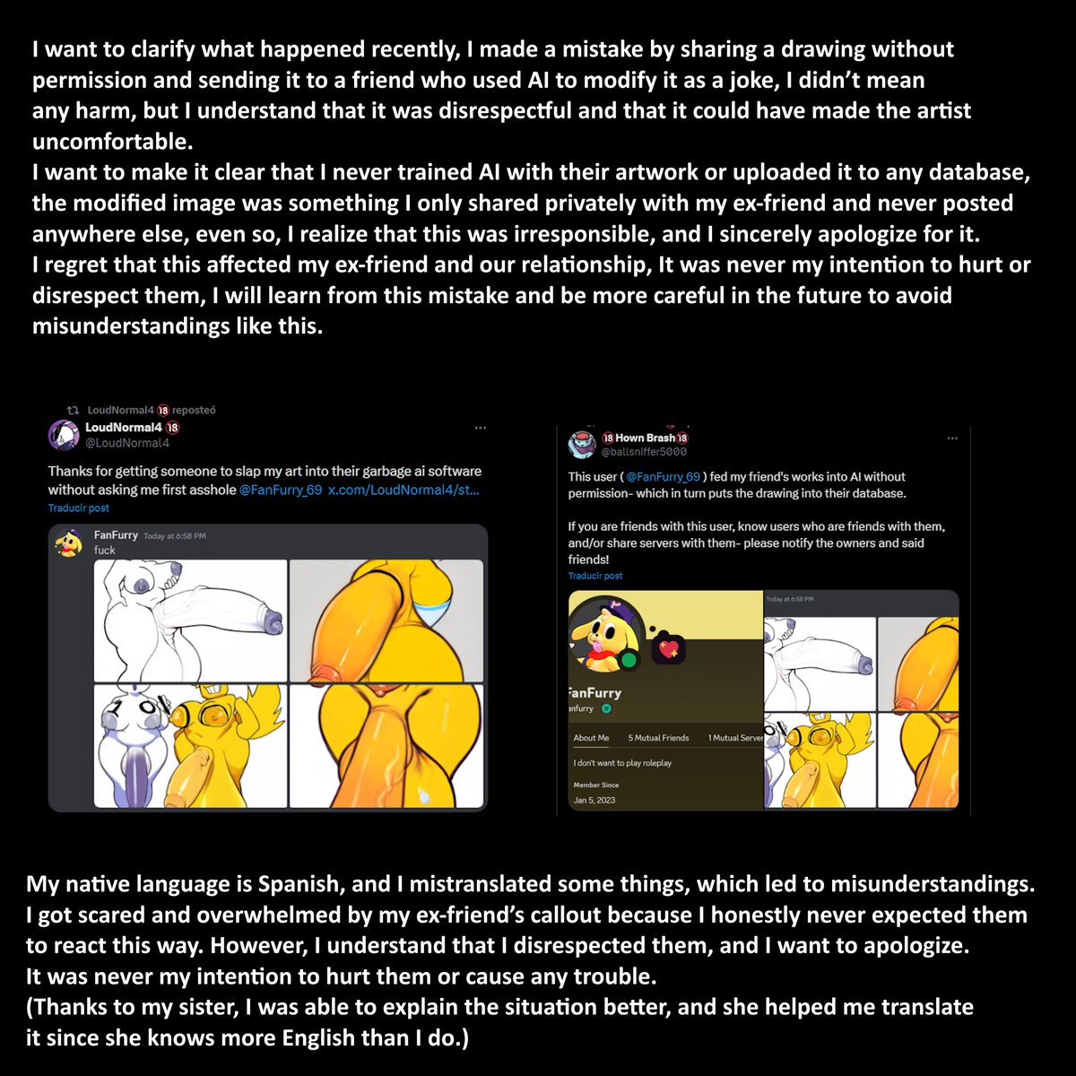 I want to apologize...