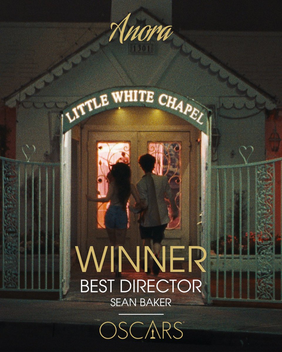 ANORA’s Sean Baker has won Best Director at the #Oscars!