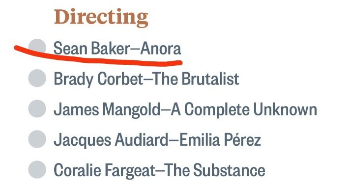 ManuVillanueva1's tweet image. 21/23 ✅❌❌✅✅✅✅❌✅✅❌❌✅✅✅ ❌ ✅✅✅✅✅⬜⬜

Este arroz ya se coció.

#Oscars2025 #BestDirecting #SeanBaker