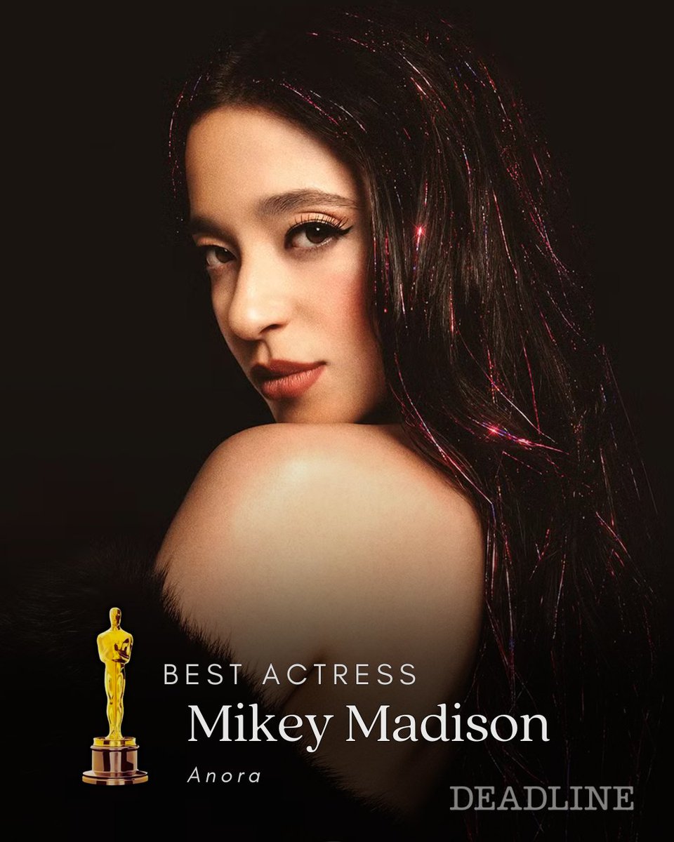 WINNER! ACTRESS IN A LEADING ROLE

Mikey Madison in 'Anora' (Neon)

#Oscars | tinyurl.com/2mbt28xu