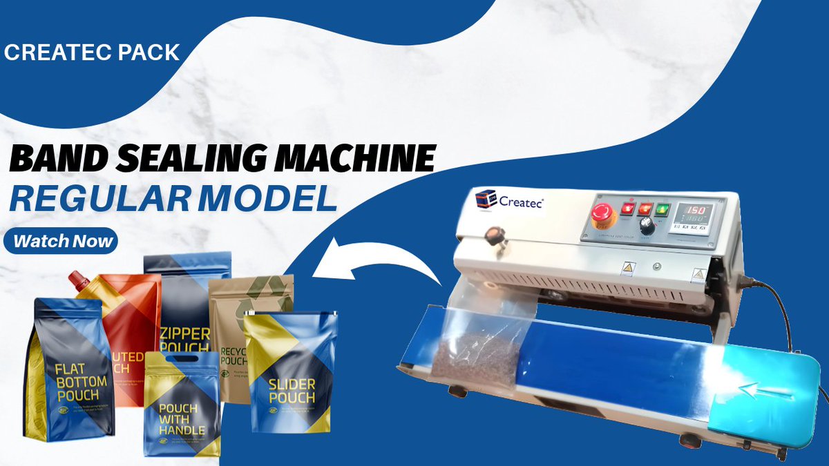 CreatecPacking's tweet image. Watch regular model Band Sealing machine - youtu.be/tHOR1aCnDYA?si…
#bandsealingmachine #bandsealer #sealingmachine #createcpackingsolutions