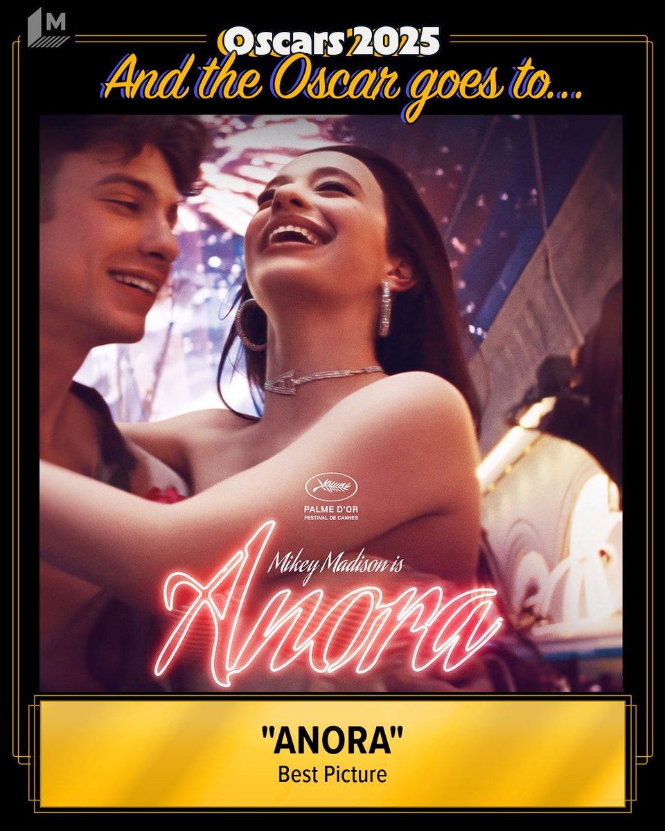 The award for Best Picture goes to "Anora" #Oscars