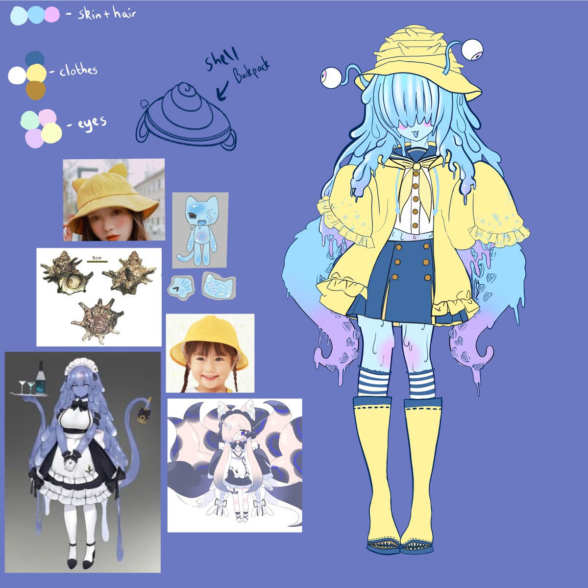 squirtdmimi's tweet image. For those not aware, I made the design for 🐌mimi.

I spent an ENTIRE year designing her. An artist used my design as reference for the model yes, but I designed her. These are just some of the concept sketches I made.

No matter what happens, I WILL save her from that place.