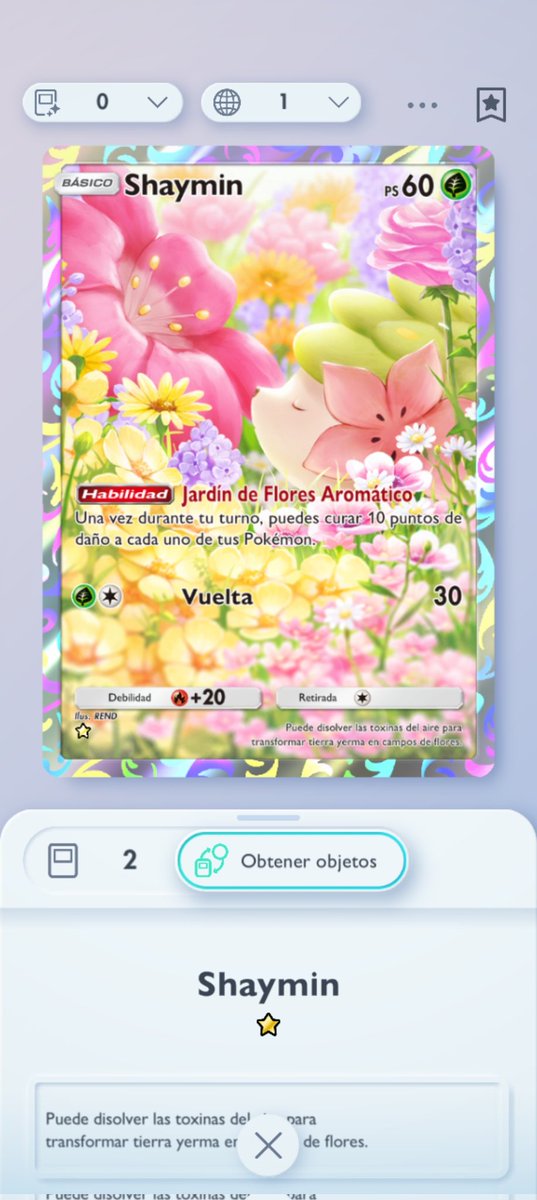 HsBarajas's tweet photo. El deck del falso dios es bastante estable, el doble shaymin curativo es lo mejor en support #PokemonPocket #PokemonTCGPocketTrade https://t.co/blRHOOUvvy