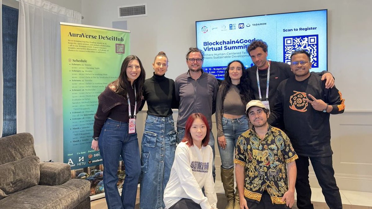🎉 Excited to share that our advisor <a href="/milliedeem/">milliē</a> kicked off the <a href="/Aura_Sci/">AuraSci</a> DeSci Public Goods event on Feb 28th! 

Milica presented BGA's initiatives including our #BGAJointFund supporting #BlockchainForGood and our 2024 Flagship Incubation with @ethichub. 🌱

Blockchain