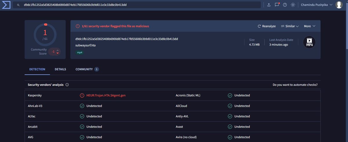 LummaC2 
hxxps[://]monekam[.]shop/subwaysurf[.]mp4
subwaysurf[.]mp4 : d9dc1fb1252a5d3825408b6900d874eb17fd55606b3b9d011e3c33d8c0b413dd

bazaar.abuse.ch/sample/d9dc1fb…

<a href="/malwrhunterteam/">MalwareHunterTeam</a> <a href="/banthisguy9349/">Fox_threatintel</a> 
#lumma #c2