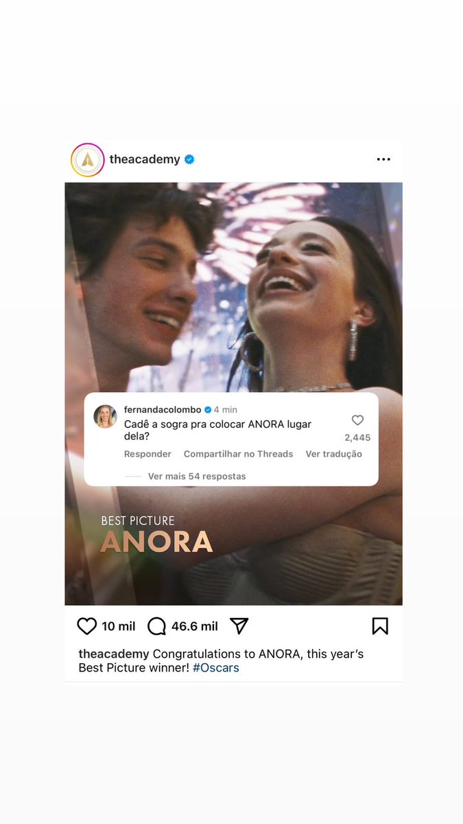 Cadê???? #oscar #anora #melhorfilme
