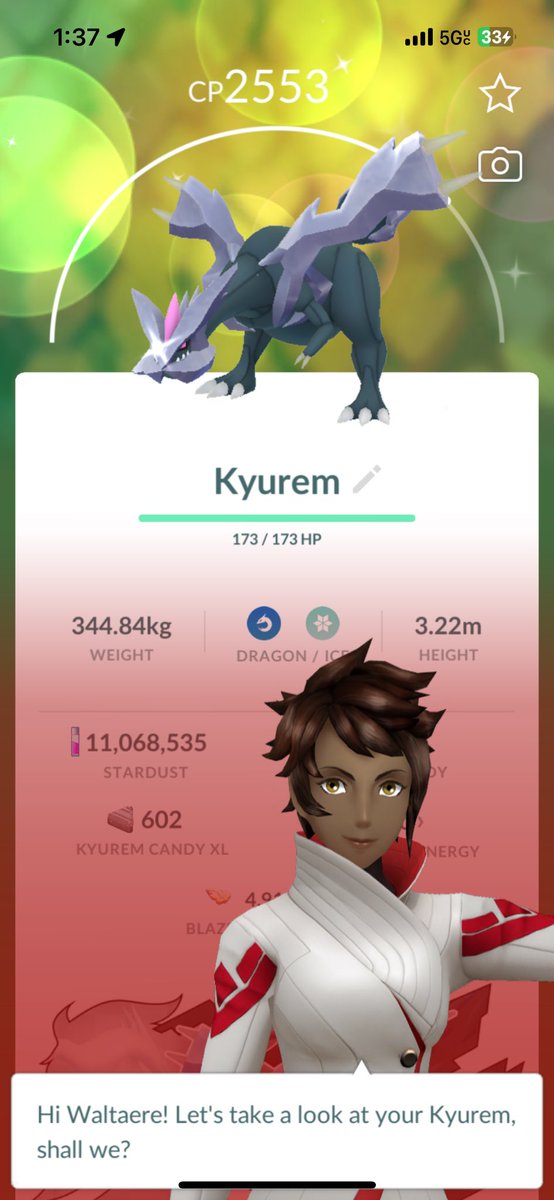 Waltaere's tweet photo. Shundo Kyurem ✨💯🧊🐲 #PokemonGO #pokemongounovatour #UnovaTour #ShundoKyurem https://t.co/QZiUyWtBzF