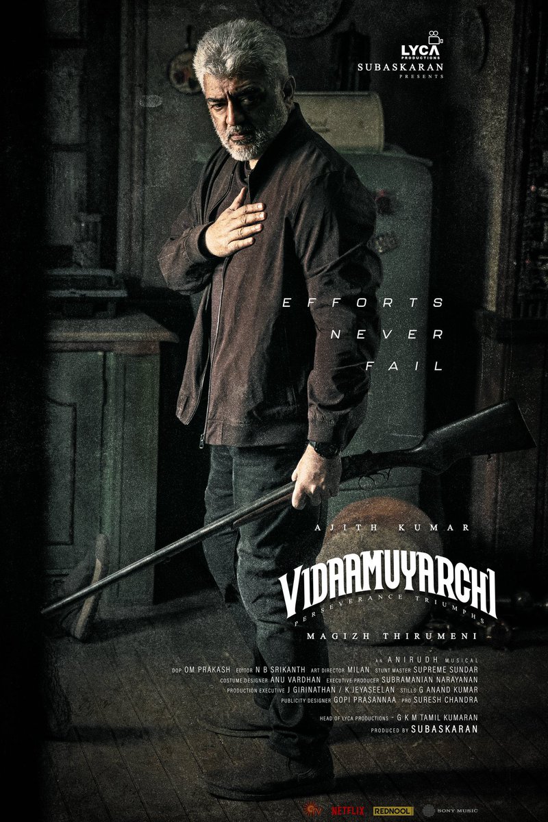 CinemaRare (@cinemararein) on Twitter photo Tamil film #Vidaamuyarchi (2025) by #MagizhThirumeni, ft. #AjithKumar <a href="/trishtrashers/">Trish</a> <a href="/akarjunofficial/">Arjun</a> <a href="/ReginaCassandra/">RegenaCassandrra</a> <a href="/Aravoffl/">Aarav Kizar</a> <a href="/actorramya/">Ramya Subramanian</a> #VidadiHasanov & #KazimAbdullayev, now streaming on <a href="/NetflixIndia/">Netflix India</a>.
<a href="/LycaProductions/">Lyca Productions</a> <a href="/anirudhofficial/">Anirudh Ravichander</a> <a href="/omdop/">OM PRAKASH.ISC</a> <a href="/MilanFern30/">Milan Fernandez</a> Tamil film #Vidaamuyarchi (2025) by #MagizhThirumeni, ft. #AjithKumar <a href="/trishtrashers/">Trish</a> <a href="/akarjunofficial/">Arjun</a> <a href="/ReginaCassandra/">RegenaCassandrra</a> <a href="/Aravoffl/">Aarav Kizar</a> <a href="/actorramya/">Ramya Subramanian</a> #VidadiHasanov & #KazimAbdullayev, now streaming on <a href="/NetflixIndia/">Netflix India</a>.
<a href="/LycaProductions/">Lyca Productions</a> <a href="/anirudhofficial/">Anirudh Ravichander</a> <a href="/omdop/">OM PRAKASH.ISC</a> <a href="/MilanFern30/">Milan Fernandez</a>