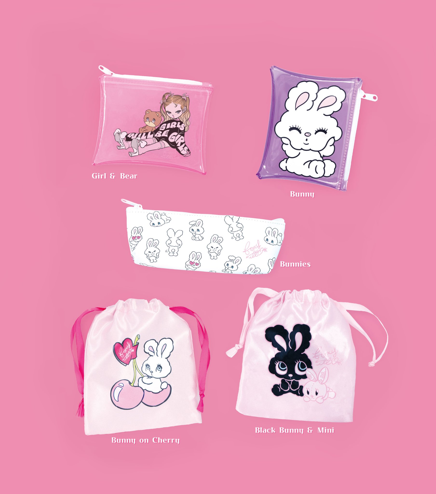 foxy illustrations ポーチ 🩷お知らせ🩷foxy新作ガチャ、初となるポーチコレクションが3月