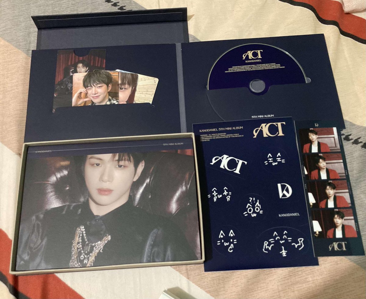 wts/lfb 

Kang Daniel Act Albums.⁠｡⁠*⁠♡

AVAILABLE ‼️ A and B versions ‼️

- unsealed, complete inclusions except pob
- inclusions: cd, pb, 3 pc, sticker sheet, photo strip, ticket card

✷ 300 php each
✷ 550 php if both versions (set)

reply or dm to claim