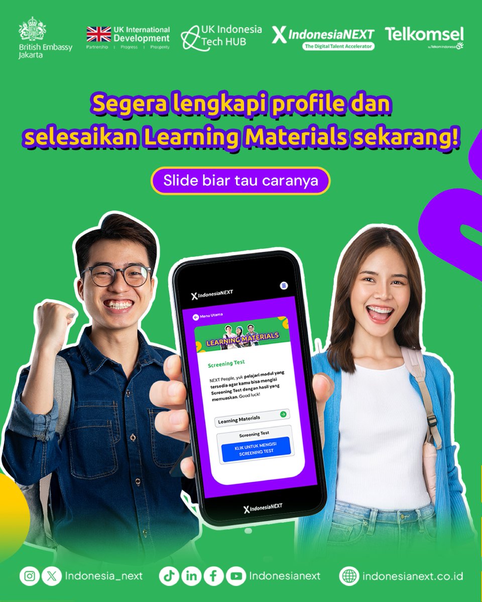 indonesia_next's tweet photo. Halo, NEXT People! 👋🏻

Sebelum lanjut ke tahap selanjutnya, segera lengkapi data profil dan selesaikan Learning Materials sebelum Minggu, 2 Maret 2025 pukul 23.59 WIB! ✨

Sayang banget kalau kamu sampai kehilangan kesempatan untuk ikut Road to 9th IndonesiaNEXT. ✨ https://t.co/anwparMx1f