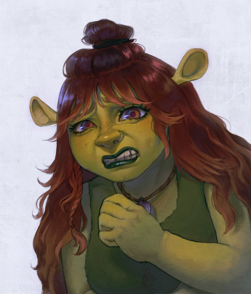 Dummyleech's tweet image. Shrek&apos;s woke daugher 💚🧅
#Shrek5 #ShrekFanart
