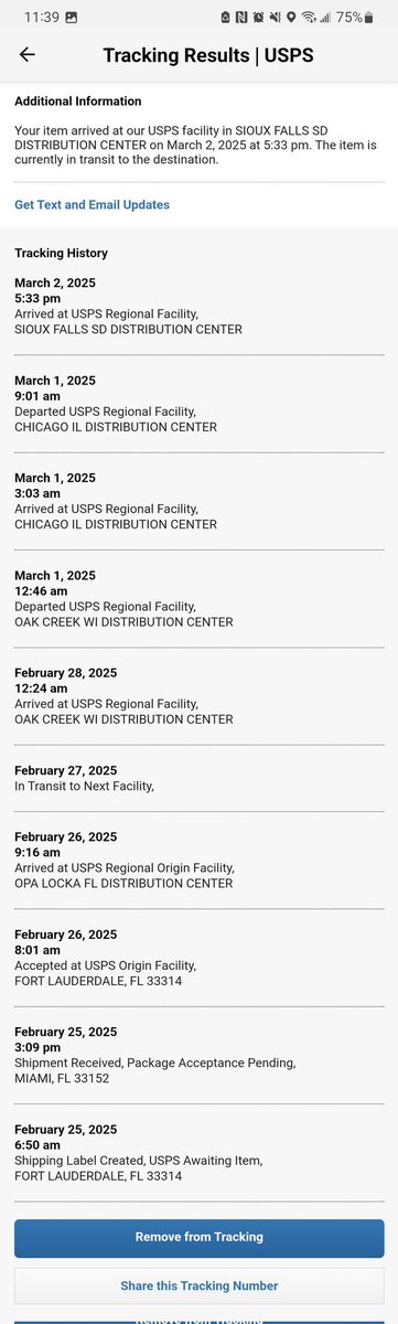 babbs5250's tweet photo. @USPS do you guys own a map???  Did you all fail geography??? I am wondering if you know where Michigan is?  Florida to Wisconsin to Chicago to South fucking Dakota!!!!  When will heads be removed from asses? https://t.co/aTNH91ovu3