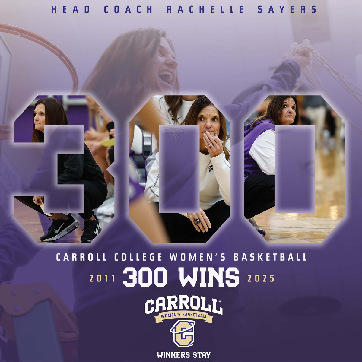 One win at a time is what matters most in March. But the last 299 games were foundational in getting there. 

Congratulations to our leader @rachelle_sayers on her 300th win in the purple of gold. The job’s not finished, but a celebration was due.

#WinnersStay | #GoSaints | #300