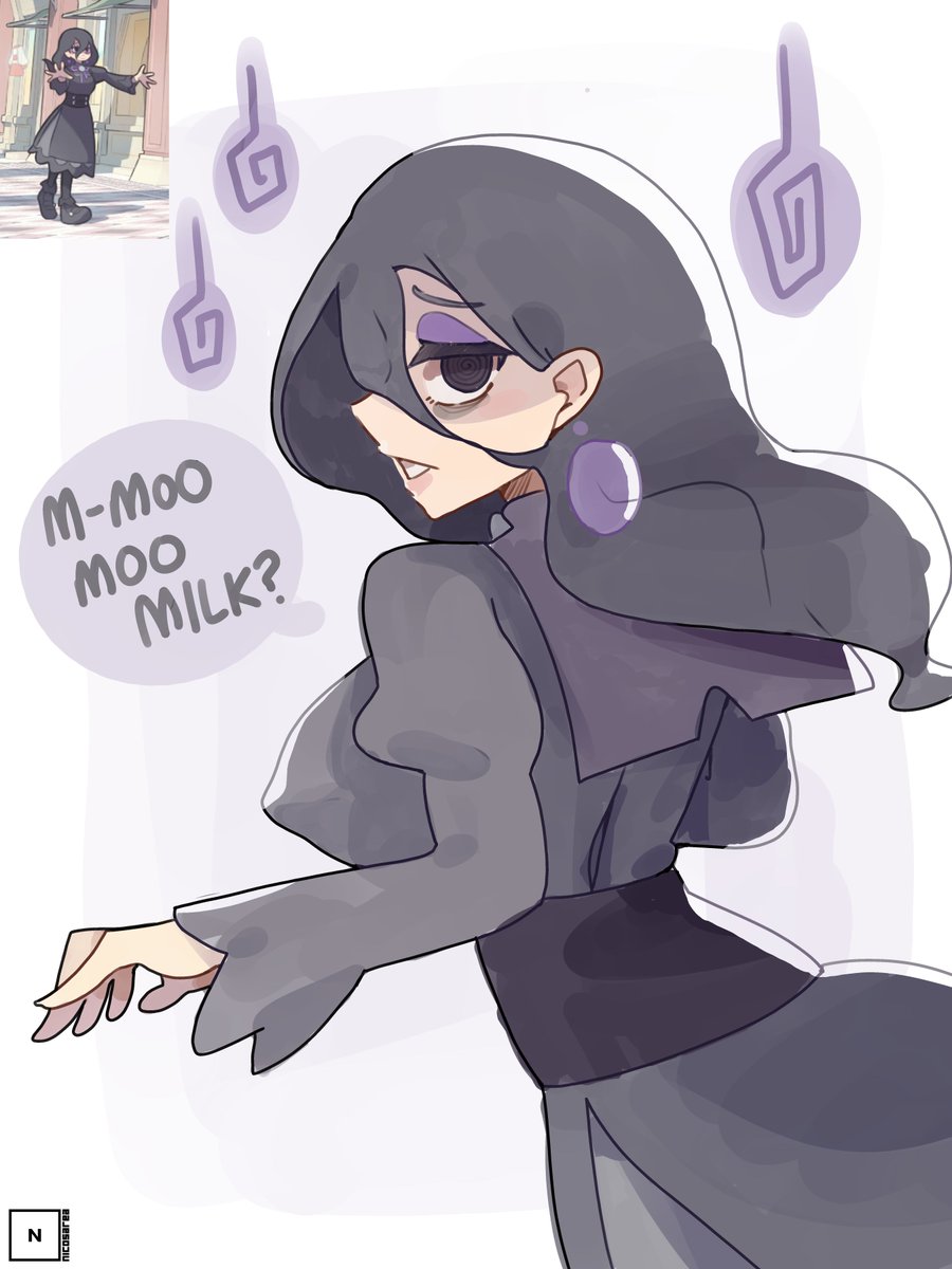 Nicosarea's tweet image. quick sketch of hex maniac from pokemon legends ZA 👀👀