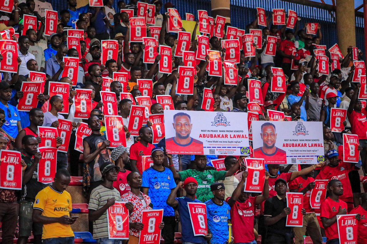 VipersSC's tweet photo. A tribute to our fallen Champion, Abubakar Lawal 🫶🏿 

Forever a Venom. Always in our hearts ❤️

#VenomsUpdates || #OneTeamOneDream || https://t.co/6ZI6gmpkUJ