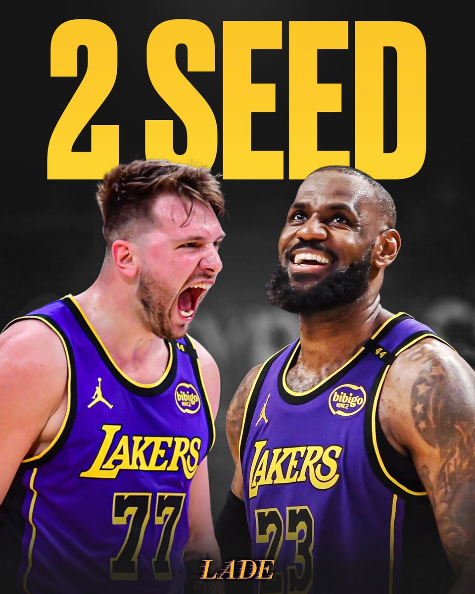 YOUR LOS ANGELES LAKERS ARE THE 2 SEED IN THE WEST 🤑