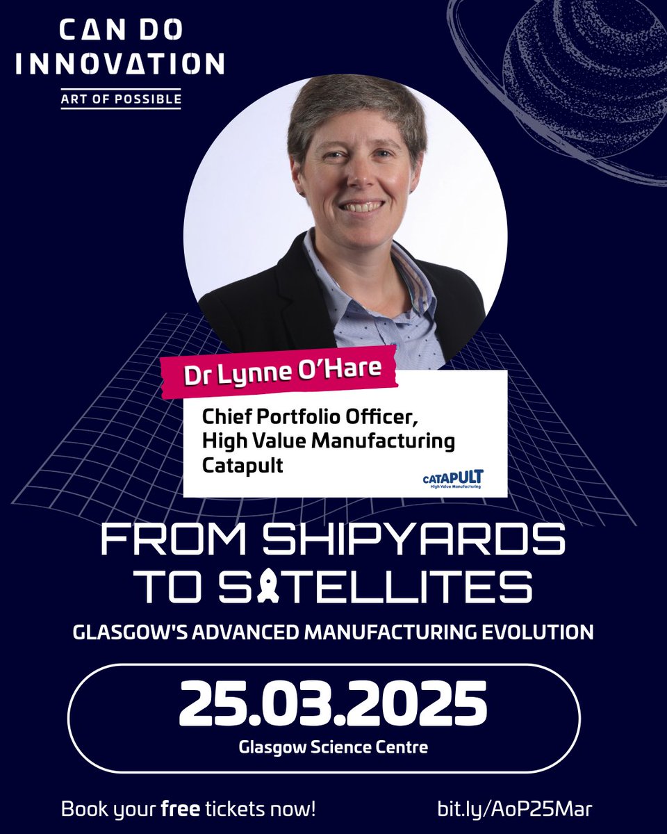 CANDOsummit's tweet image. 📢 Join Dr Lynne O’Hare, leading advanced manufacturing at @HVM_Catapult!
With 20+ years of expertise, Dr O’Hare is shaping the future of sustainable manufacturing. 🌟
🎟️ Secure your FREE ticket today bit.ly/AoP25Mar
#Glasgow850 #InnovationJourney