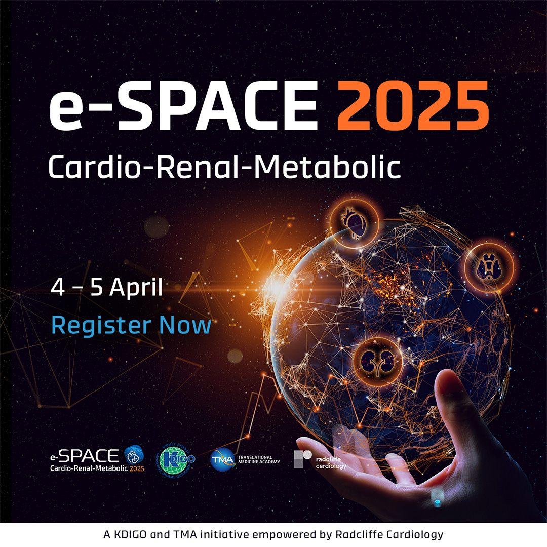radcliffeCARDIO's tweet photo. 🌍 Global experts. Cutting-edge insights. Interactive discussions.

#eSPACECRM25 is back on 4–5 April 2025 – mark your calendars 👉 https://t.co/b1PClcG5O5

This free virtual event brings you the latest breakthroughs in cardiovascular-kidney-metabolic (CKM) health, featuring world-renowned experts in #cardiology, #nephrology, #diabetology and #obesity.

Don’t wait – spots are filling fast!

@goKDIGO #CKM #CRM #CVRM #CardioRenal #MedEd #CardioEd @tmacademy_org