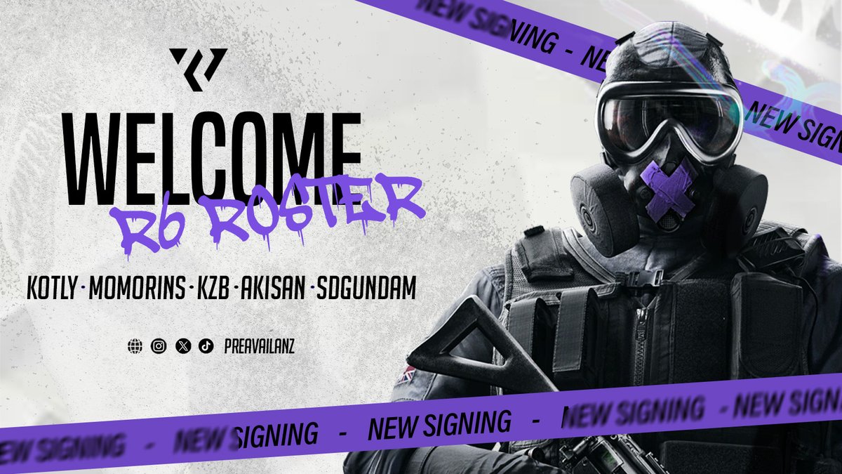 The road to the top starts now. 

Ready to compete, ready to conquer. Let’s make Asia our playground! 🔥

Welcome our 2025 R6 Roster!

<a href="/KotlyR6/">Kotly</a> ⚜️
@MomoRiNsR6_ ⚜️
<a href="/KzBr6/">KzB</a> ⚜️
<a href="/akizera_/">Aki</a> ⚜️
<a href="/oWoR6_/">SDGundam</a> ⚜️

  #WEPRVL | #R6Siege | #Siege2025