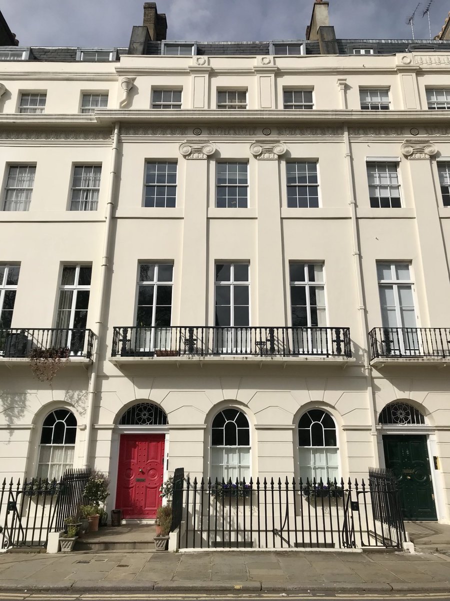 Six storeys. Nobody minds. Observe how rustication, cornice lines, detail and two pilasters breaks up what could be a spreadsheet of windows into a friendly and humane face.