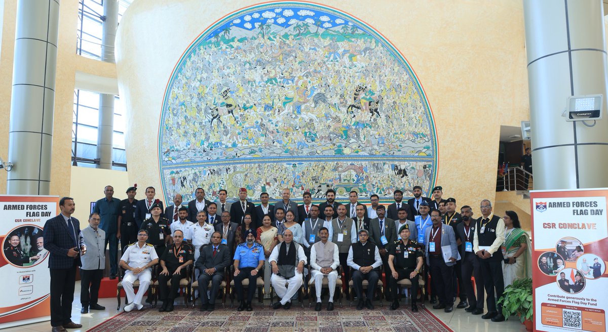 Kendriya Sainik Board Secretariat (@ksbsectt) on Twitter photo Sixth Edition of Armed Forces Flag Day Fund - CSR Conclave was organized in New Delhi today. Raksha Mantri Shri <a href="/rajnathsingh/">Rajnath Singh</a> congratulated and felicitated the stake holders for their support to the welfare of our veterans and their families.
#ArmedForcesFlagDay ๐ฎ๐ณ Sixth Edition of Armed Forces Flag Day Fund - CSR Conclave was organized in New Delhi today. Raksha Mantri Shri <a href="/rajnathsingh/">Rajnath Singh</a> congratulated and felicitated the stake holders for their support to the welfare of our veterans and their families.
#ArmedForcesFlagDay ๐ฎ๐ณ