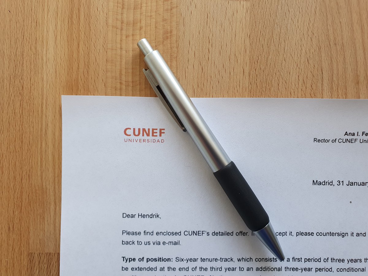 Hendrik Döpper (@hendrikdoepper) on Twitter photo Exciting news! I'll be joining <a href="/CUNEF/">CUNEF Universidad</a> (CUNEF Universidad) in Madrid as an assistant professor (tenure track) in Sept 2025. Grateful for the support from my letter writers, advisors, coauthors, family & friends. Looking forward to this new chapter! Exciting news! I'll be joining <a href="/CUNEF/">CUNEF Universidad</a> (CUNEF Universidad) in Madrid as an assistant professor (tenure track) in Sept 2025. Grateful for the support from my letter writers, advisors, coauthors, family & friends. Looking forward to this new chapter!