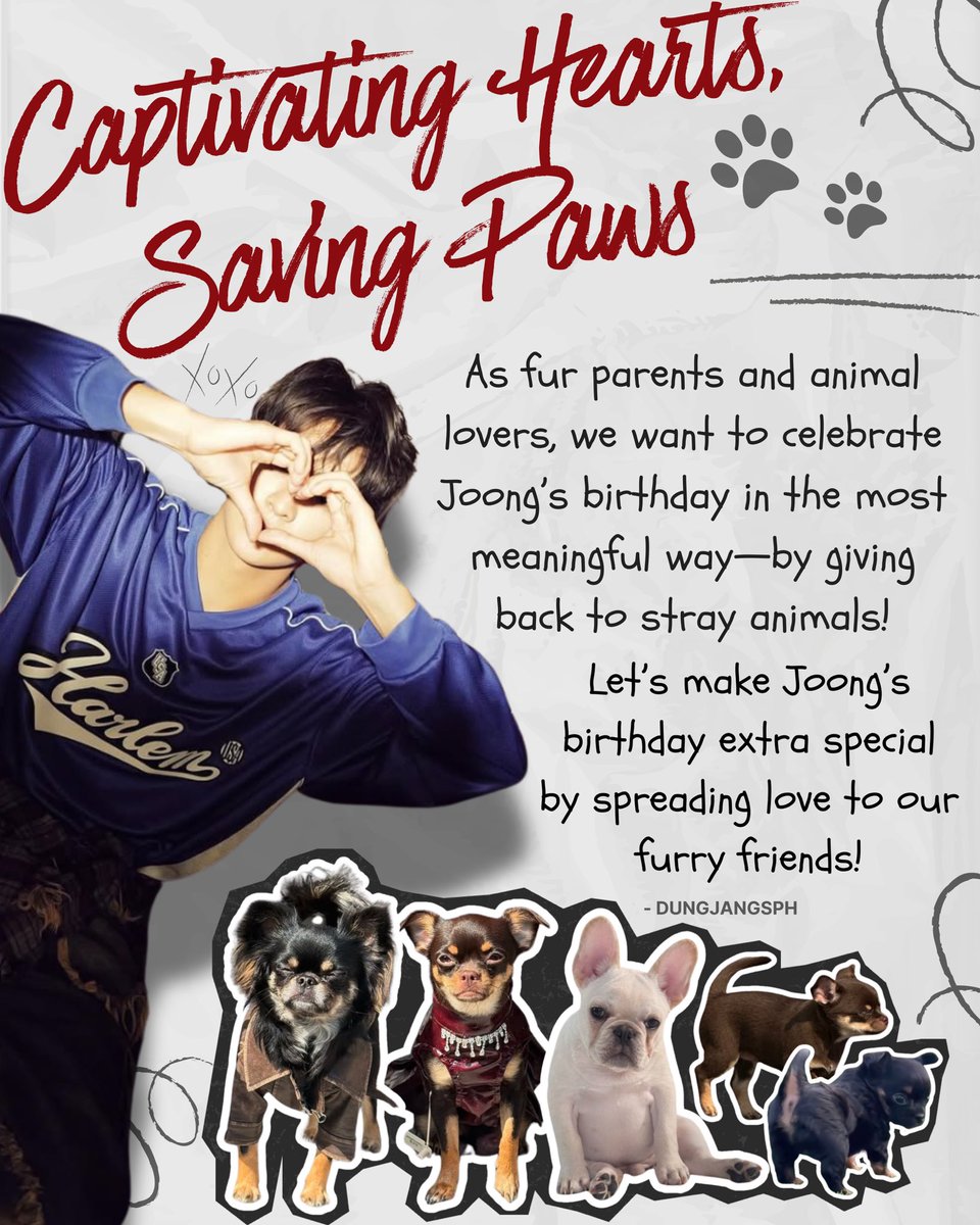 CAPTIVATING HEARTS, SAVING PAWS 🐾 
A JOONG ARCHEN BIRTHDAY PROJECT 🎂✨ 

For every interaction = a donation!
❤️ 1 Like = ₱1
🔁 1 RT = ₱1
💬 1 QRT/Reply = ₱1

Ends on March 31, 2025 ✨

All proceeds will go toward providing food, medical care, and shelter for stray animals in