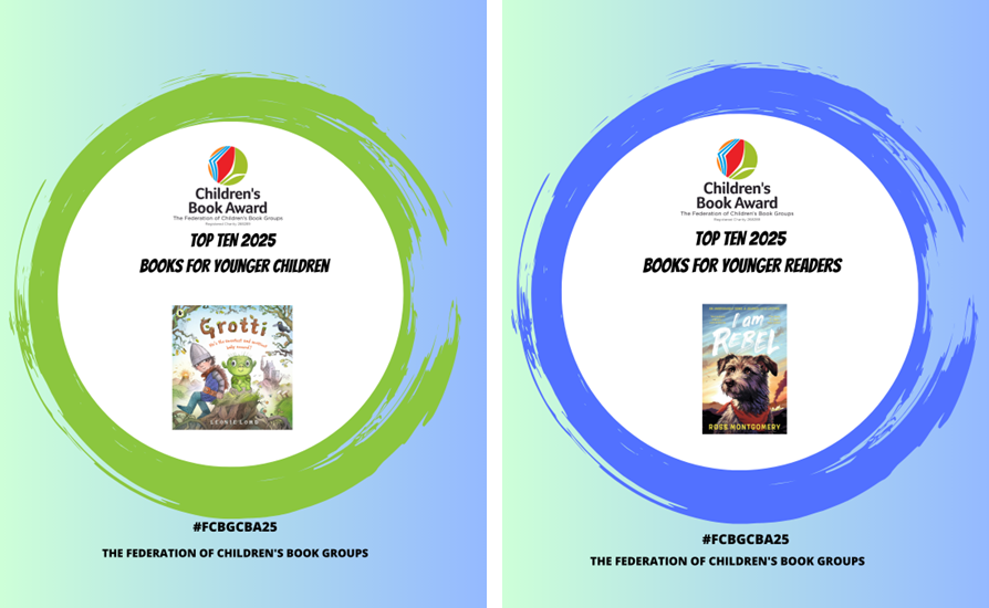 Congratulations to Grotti (Leonie Lord) and I am Rebel (Ross Montgomery), both shortlisted for the FCBG Children’s Book Award! #FCBGCBA25