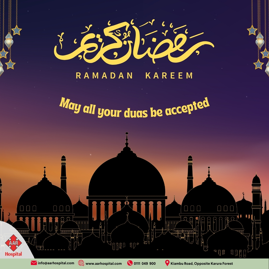 AAR Hospital wishes all our Muslim brothers and sisters a delightful Ramadan Kareem!

May all your Inshallahs become Alhamdulillahs in this season of prayer and beyond!

May Allah meet each of you right where and when you need Him.

#aarhospital #ramadan2025 #health